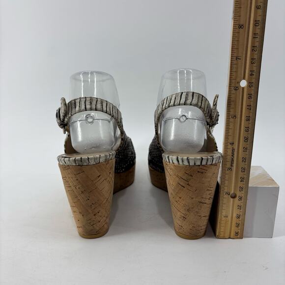 Stuart Weitzman Jean Snake Wedge Womens Size 10 Slingback Sandal Glam - Picture 6 of 13